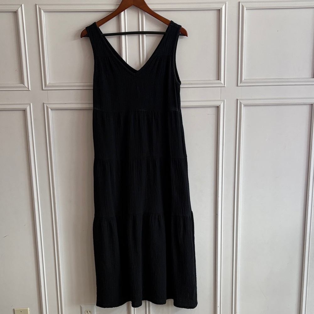 Marine Layer Black Midi Dress